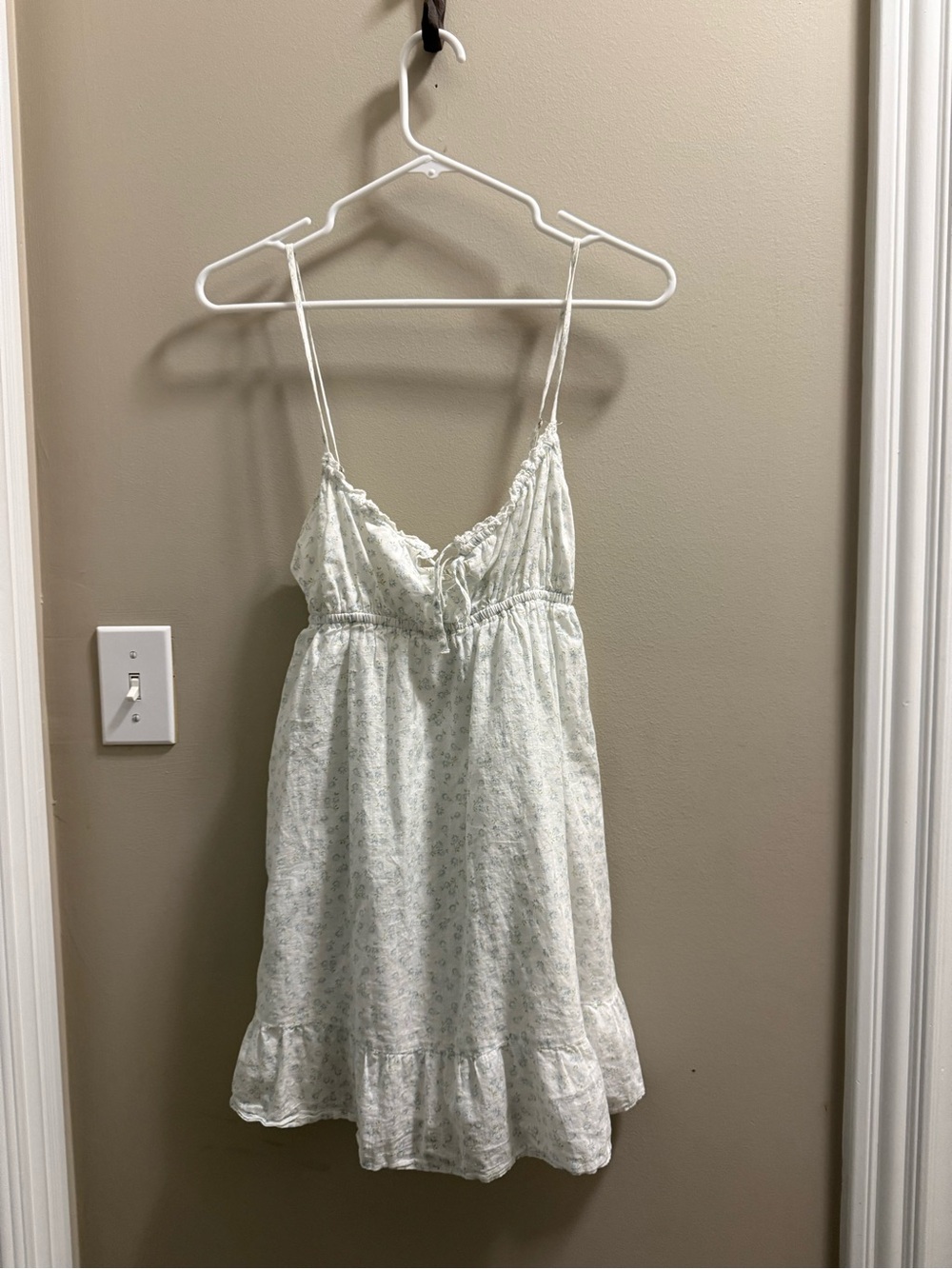White Mini Baby Doll Dress